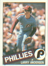 1985 Topps Baseball Cards      428     Larry Andersen